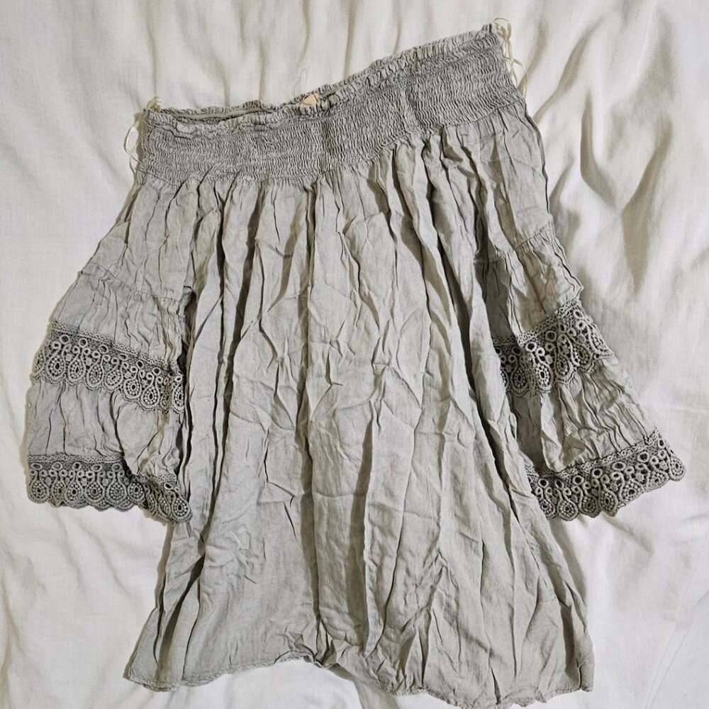 Boho Me Spring Green Off Shoulder Dress